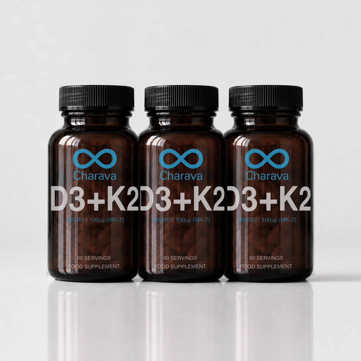 Charava Vitamina D3 (4000 UI) + K2 (MK-7)