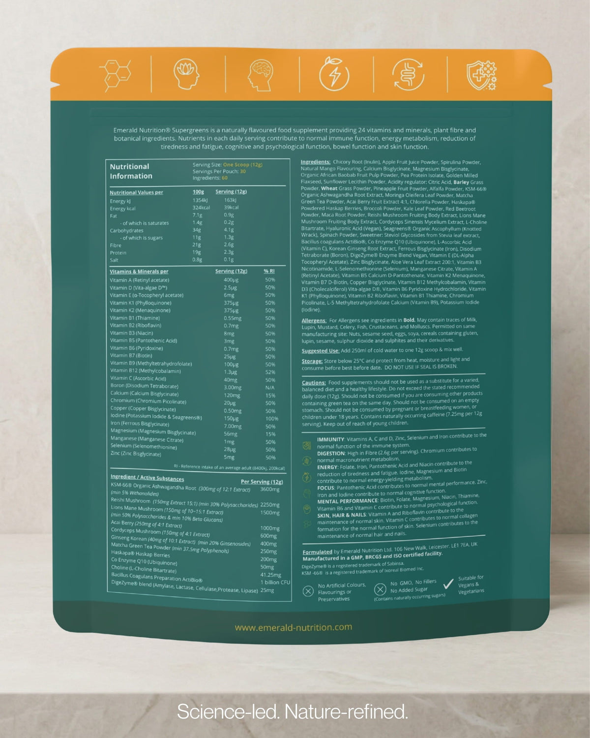 Emerald Nutrition Supergreens Powder