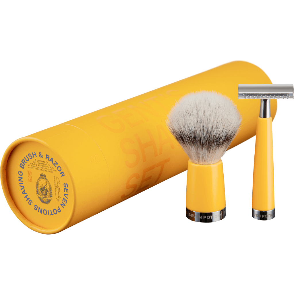 Seven Potions Safety Razor & Shaving Brush Set