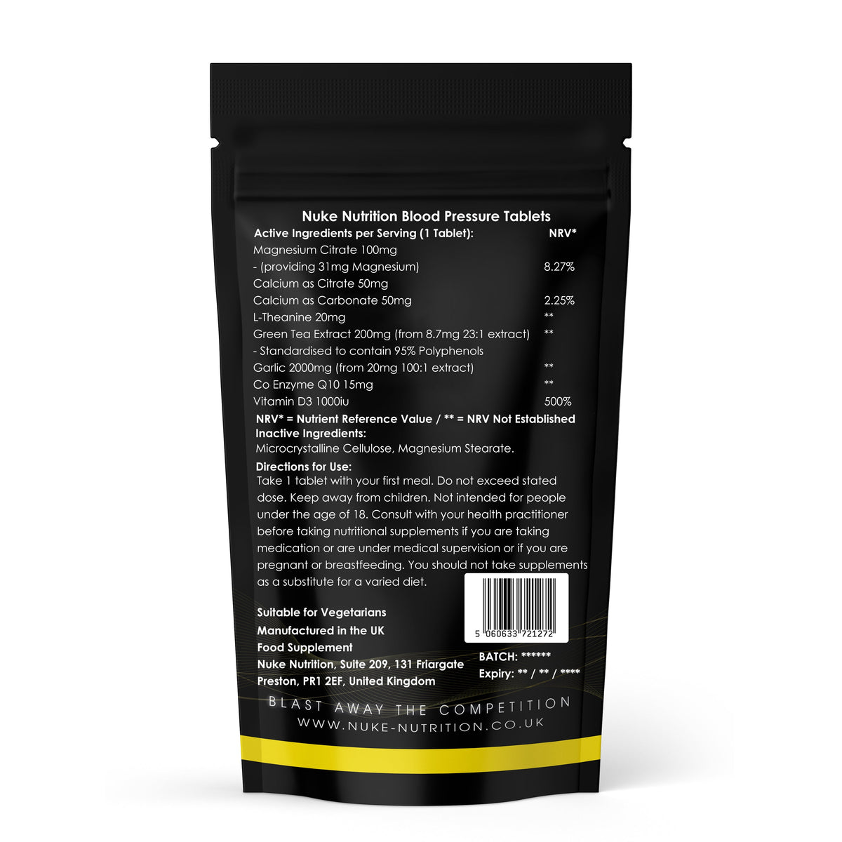Nuke Nutrition L-Theanine, CoQ10 & Green Tea Tablets