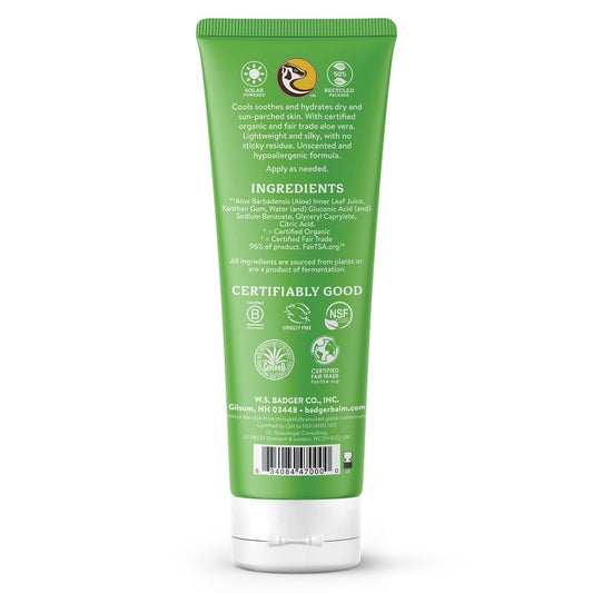 Badger Organic Aloe Vera Gel 96% — Unscented, Face & Body, 2 x 4fl oz - Calm Era