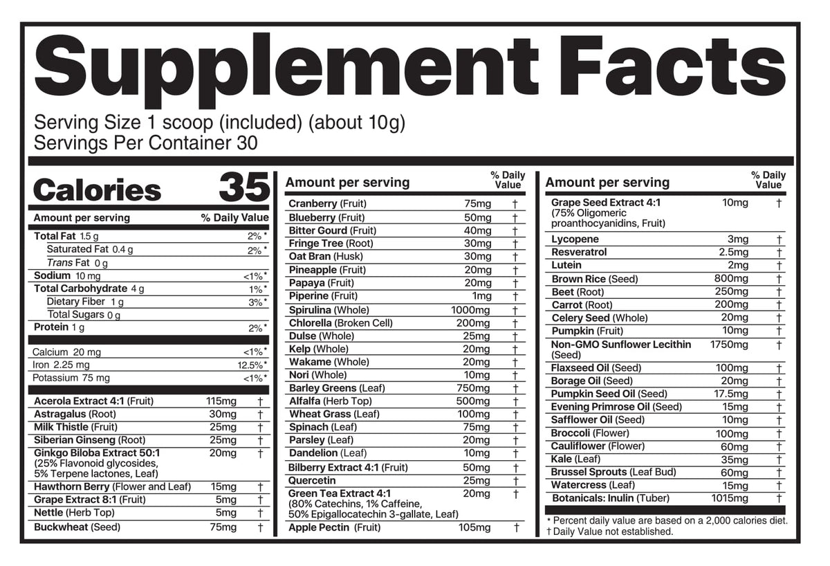 Believe Supplements Superfoods+Greens en Polvo — Naranja Vainilla