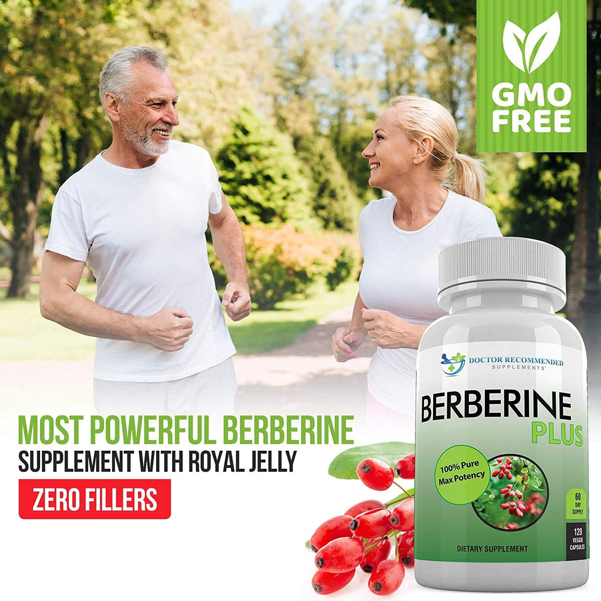Berberine Plus 1200 mg | Doctor Recommended Supplements | 120 Veggie Capsules (Pack of 2) - Calm Era