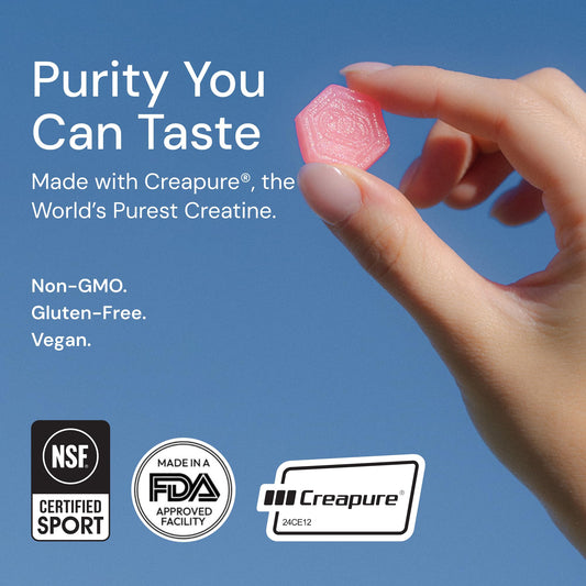 Crea Gomitas de Monohidrato de Creatina 1.5g | Vegano Anti-Fusión Sabor Naranja