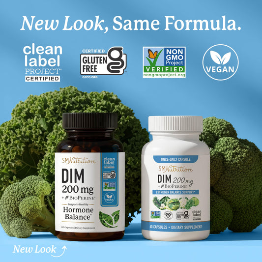 DIM 200mg Estrogen Balance Capsules 120ct | 4-Month Supply | Vegan