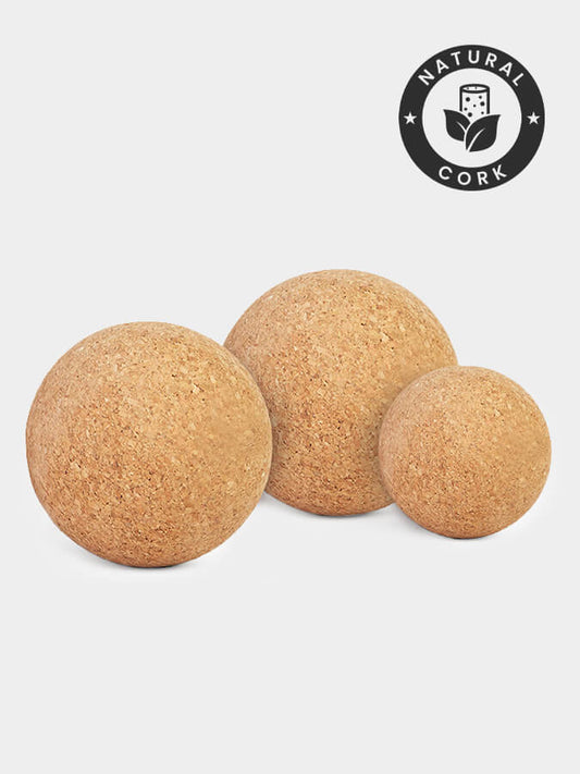 Yoga Studio - Set de 3 bolas de masaje de corcho — 4cm, 2x6cm