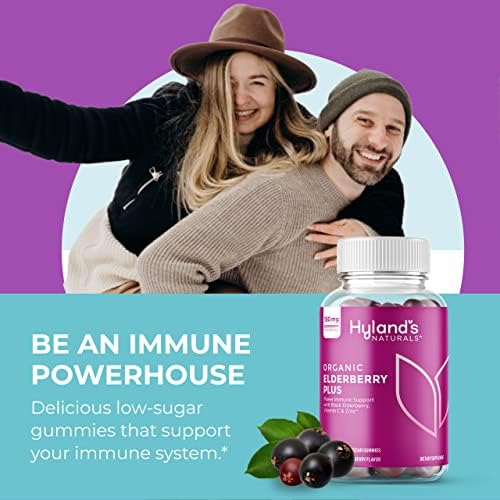 Gomitas Hyland's Organic Elderberry Plus — con Zinc y Vitamina C, 60 unidades