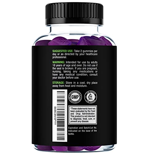 Irish Sea Moss Gummies with Elderberry & Black Seed Oil – Overall Wellness | Raspberry | 60 Gummies