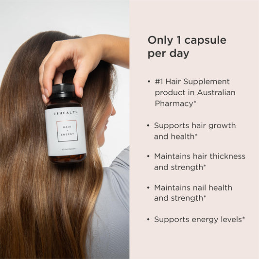 JSHealth Hair Formula – Suplemento para el crecimiento capilar con zinc y yodo, 60 cápsulas