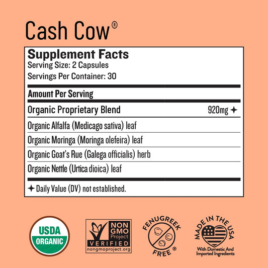 Legendairy Milk Cash Cow Lactation Supplement 60ct | Fenugreek-Free