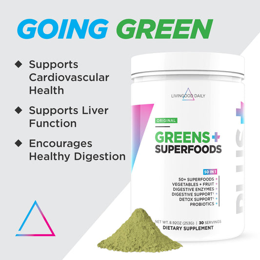 Livingood Daily Greens & Superfood Powder — Original, 30 Servicios