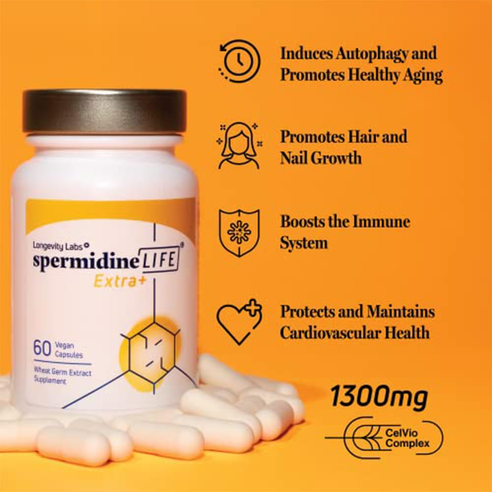 Longevity Labs+ spermidineLIFE Extra+ – Spermidine & Zinc | 60 Capsules - Calm Era