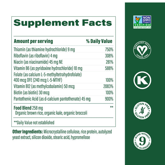 MegaFood Balanced B Complex — 30 Comprimidos
