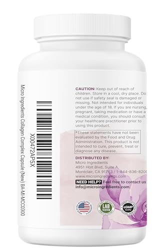 Micro Ingredients 2 Pack Multi Collagen Pills – Types I–X, Biotin & Hyaluronic Acid - Calm Era