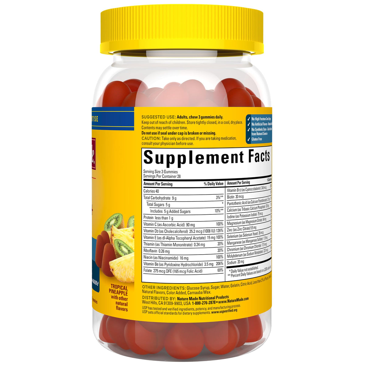 Gomitas multivitamínicas avanzadas Nature Made 50+ para él — 84 unidades