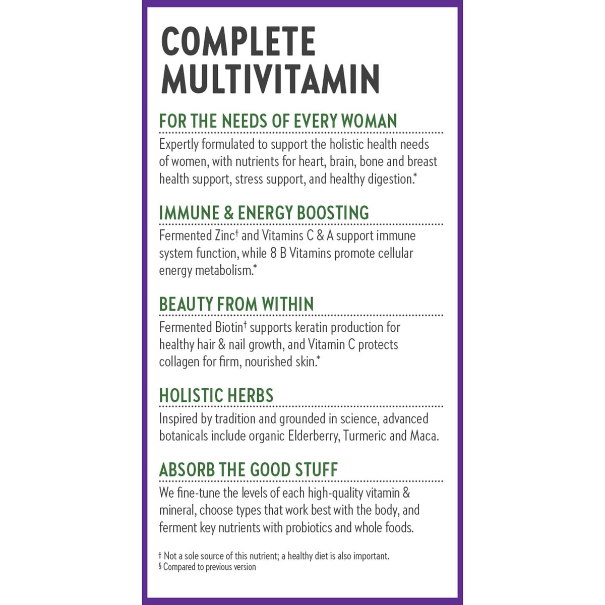 New Chapter Women’s One Daily Multivitamin – Gentle, Fermented Nutrition for Immune Support & Hair Health