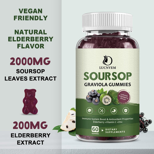 Organic Soursop Graviola Gummies with Elderberry — 60-Day Supply - Calm Era