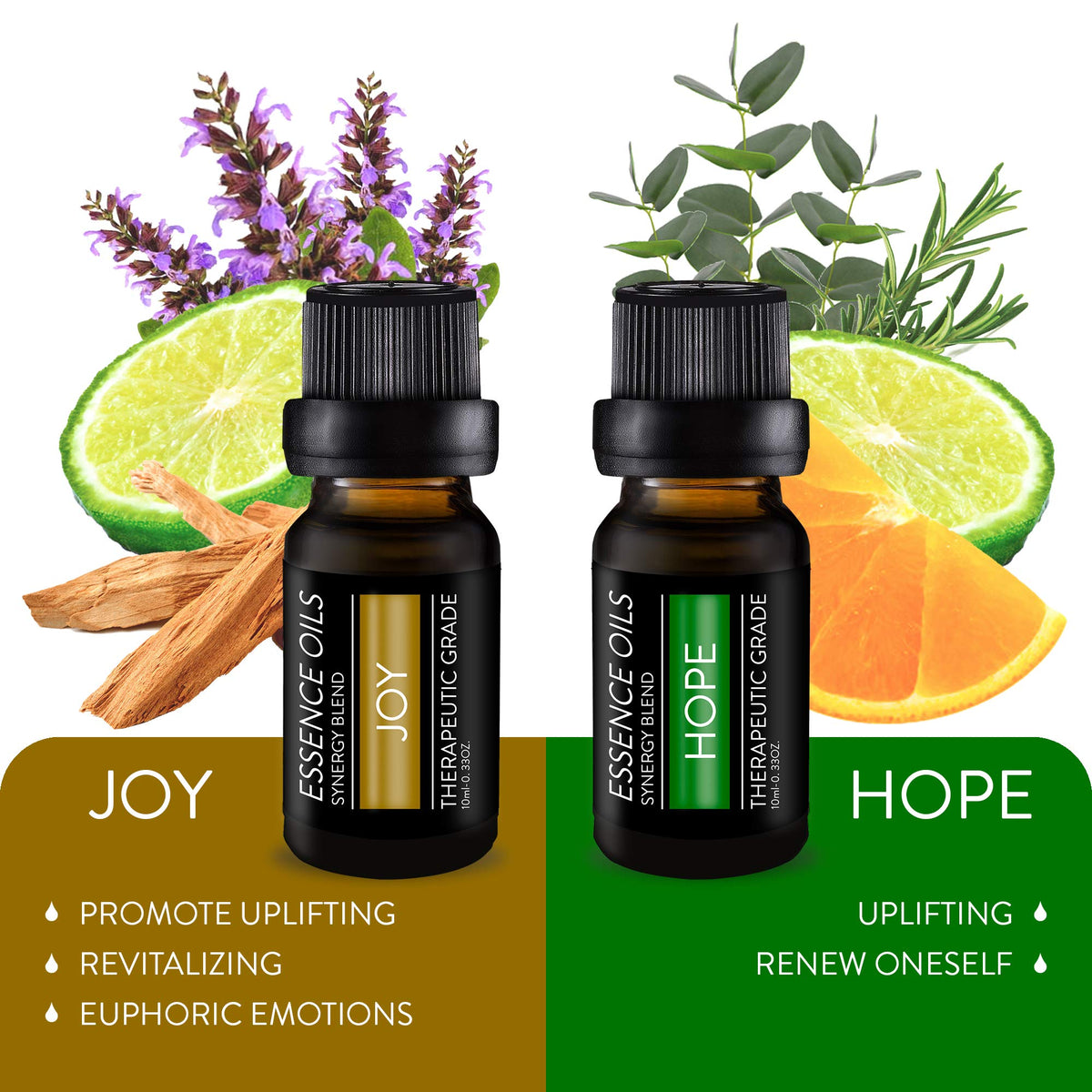 Pure Daily Care Juego de 10 aceites esenciales en mezcla de sinergia de aromaterapia de 10x10 ml
