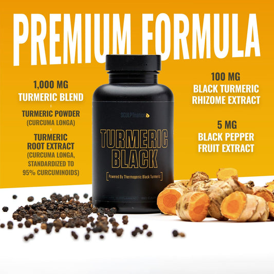 Sculpt Nation Turmeric with BioPerine & Sirtmax – Joint Health | 60-Day Supply - Calm Era
