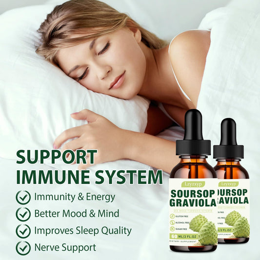 Soursop Graviola Drops 3000mg — Immune, Antioxidant & Sleep Support, 2 Pack - Calm Era