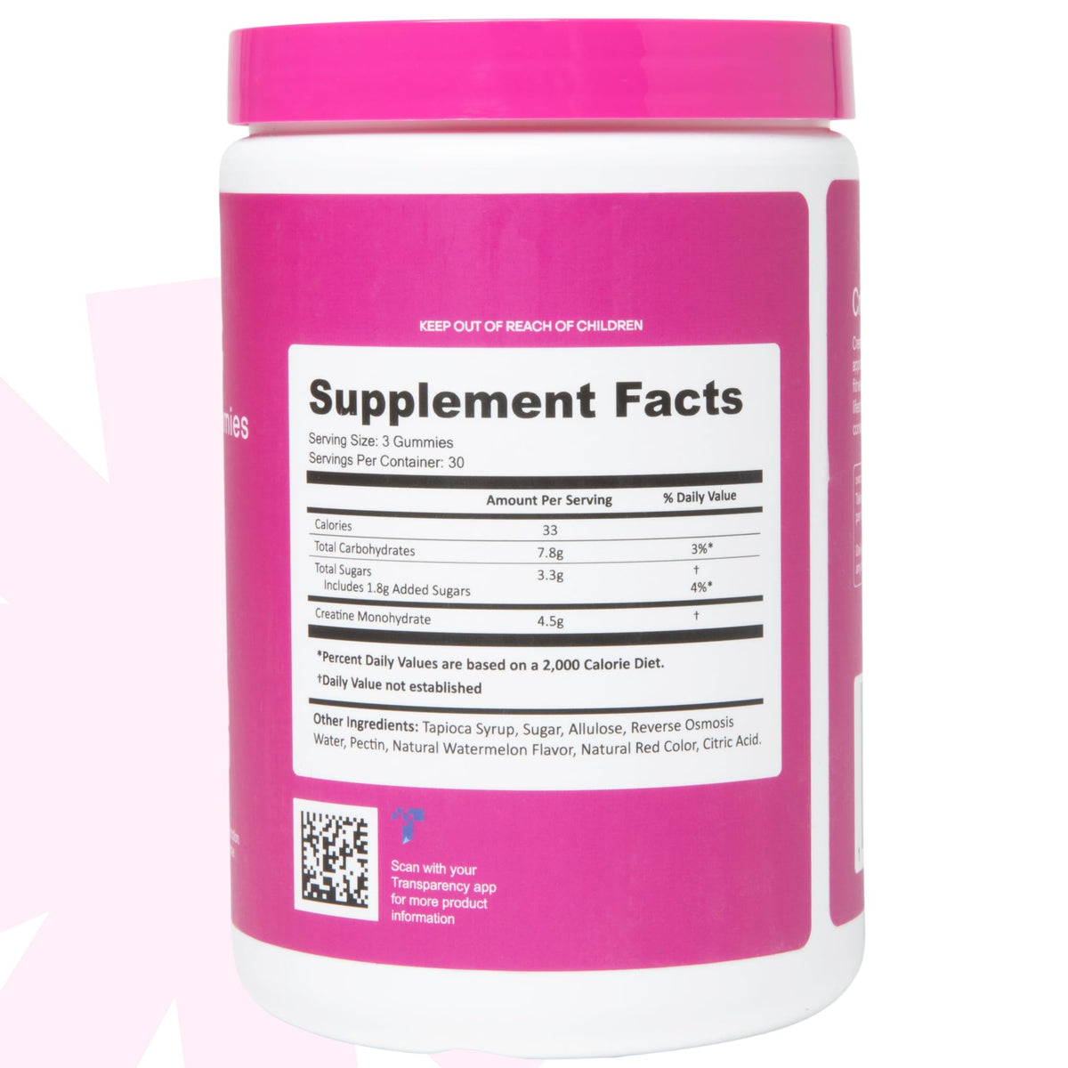 Create Creatine Monohydrate Gummies 1.5g | Vegan Anti-Melt Orange Flavour