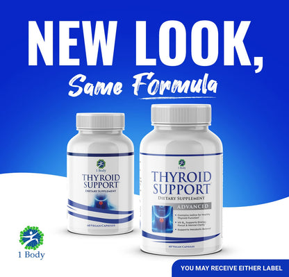 1 Body Thyroid Support Supplement – 90-Day, 3 Pack (Non-GMO Vegetarian) - Calm Era