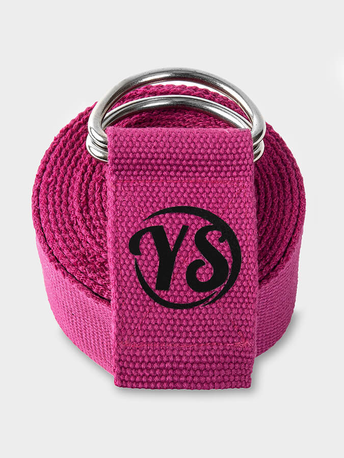 Cinta de yoga Yoga Studio con anilla en D de algodón orgánico GOTS de 2,5 m