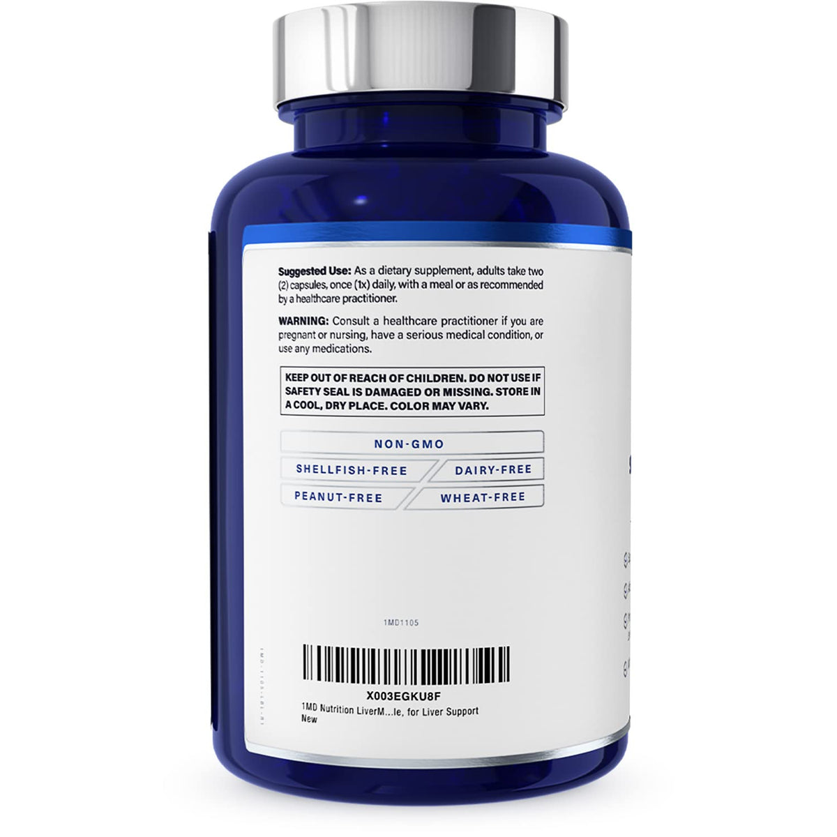 1MD Nutrition LiverMD - Liver Support Supplement with Siliphos Silybin & NAC | 60 Capsules - Calm Era