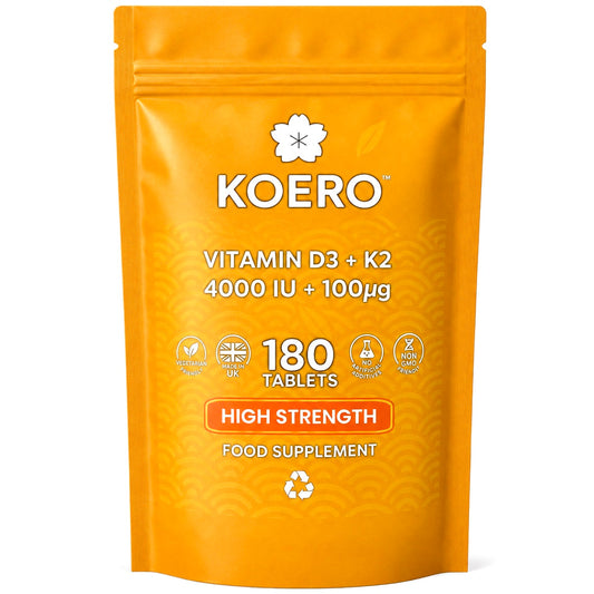 Vitamina D3 4000 UI + K2 MK-7 100 µg – 180 Comprimidos