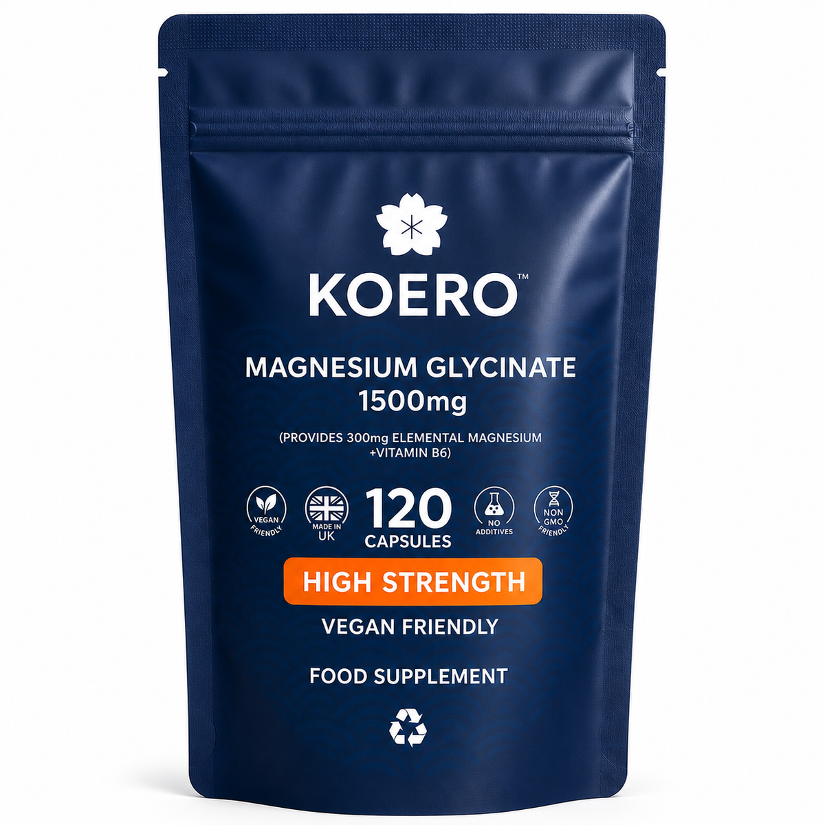 Glicinato de Magnesio + Vitamina B6 – 120 Cápsulas