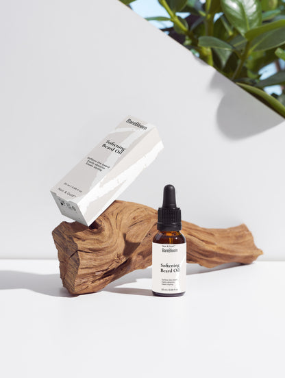 Aceite Suavizante para Barba BareBloom Noir y Dorado
