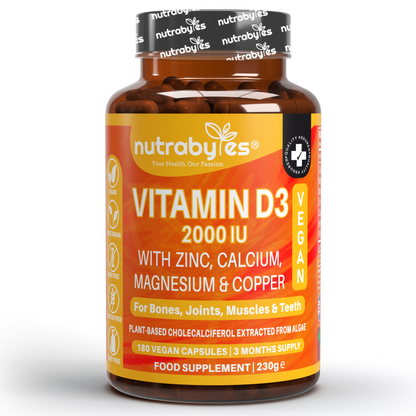 Nutrabyes Vitamin D3 supplement bottle on a white background