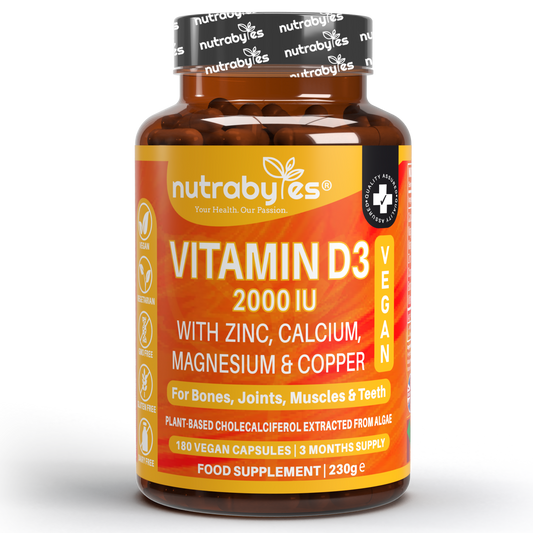 Nutrabyes Vitamin D3 supplement bottle on a white background