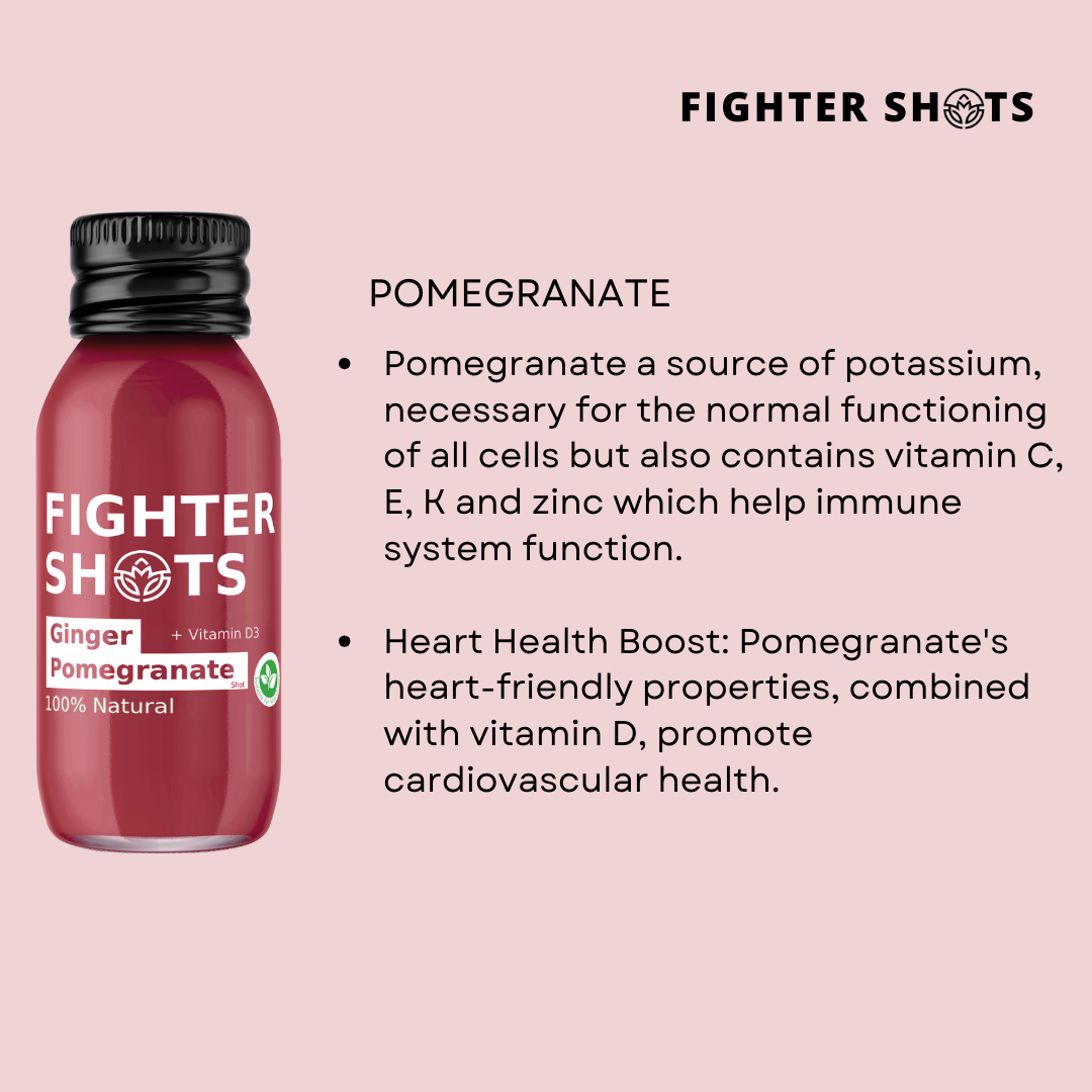Fighter Shots Ginger, Pomegranate & Vitamin D3 60ml