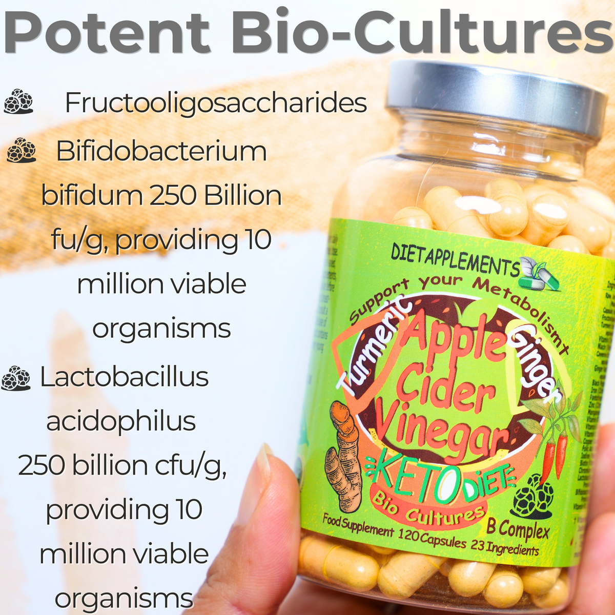 Dietapplements Apple Cider Vinegar Capsules with Vitamins & Minerals