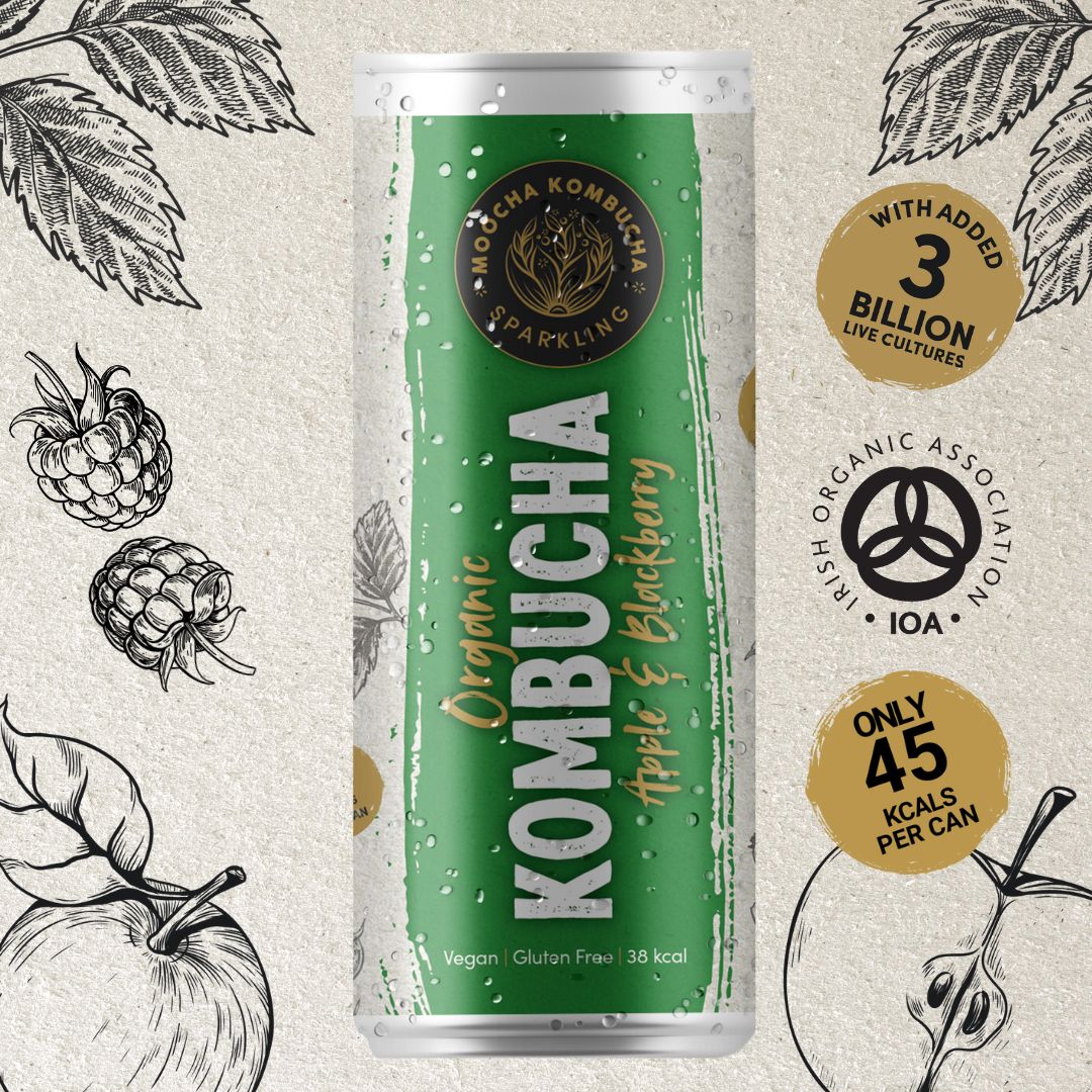 Kombucha Ecológica Sabor Manzana y Mora