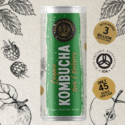 Kombucha Ecológica Sabor Manzana y Mora