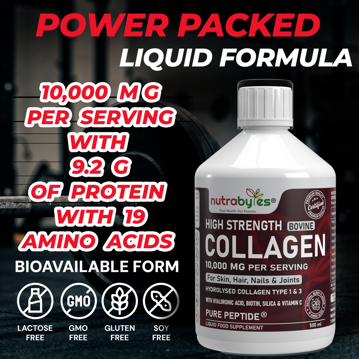 High Strength Liquid Bovine Collagen Supplement