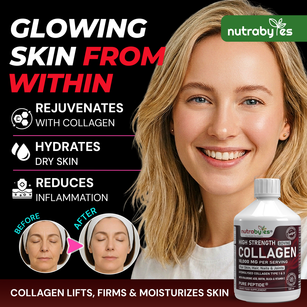 High Strength Liquid Bovine Collagen Supplement