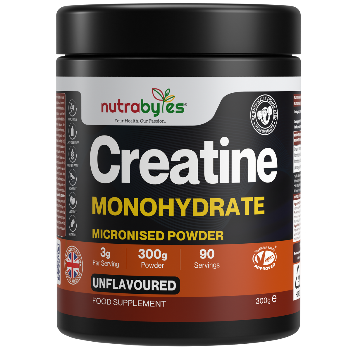 Nutrabolics Creatine Monohydrate supplement container on a white background