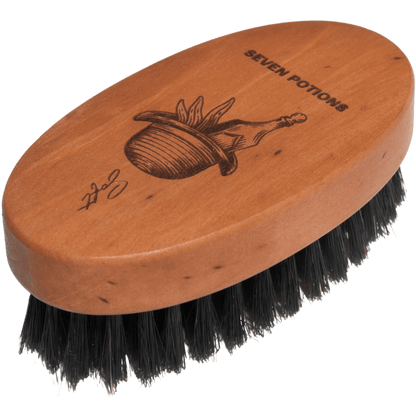 Seven Potions Oval Pear Wood Beard Brush