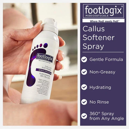 Kit de cuidado de pies Footlogix Ultimate para el hogar – Suavizante de callos y lima de pies | 100ml
