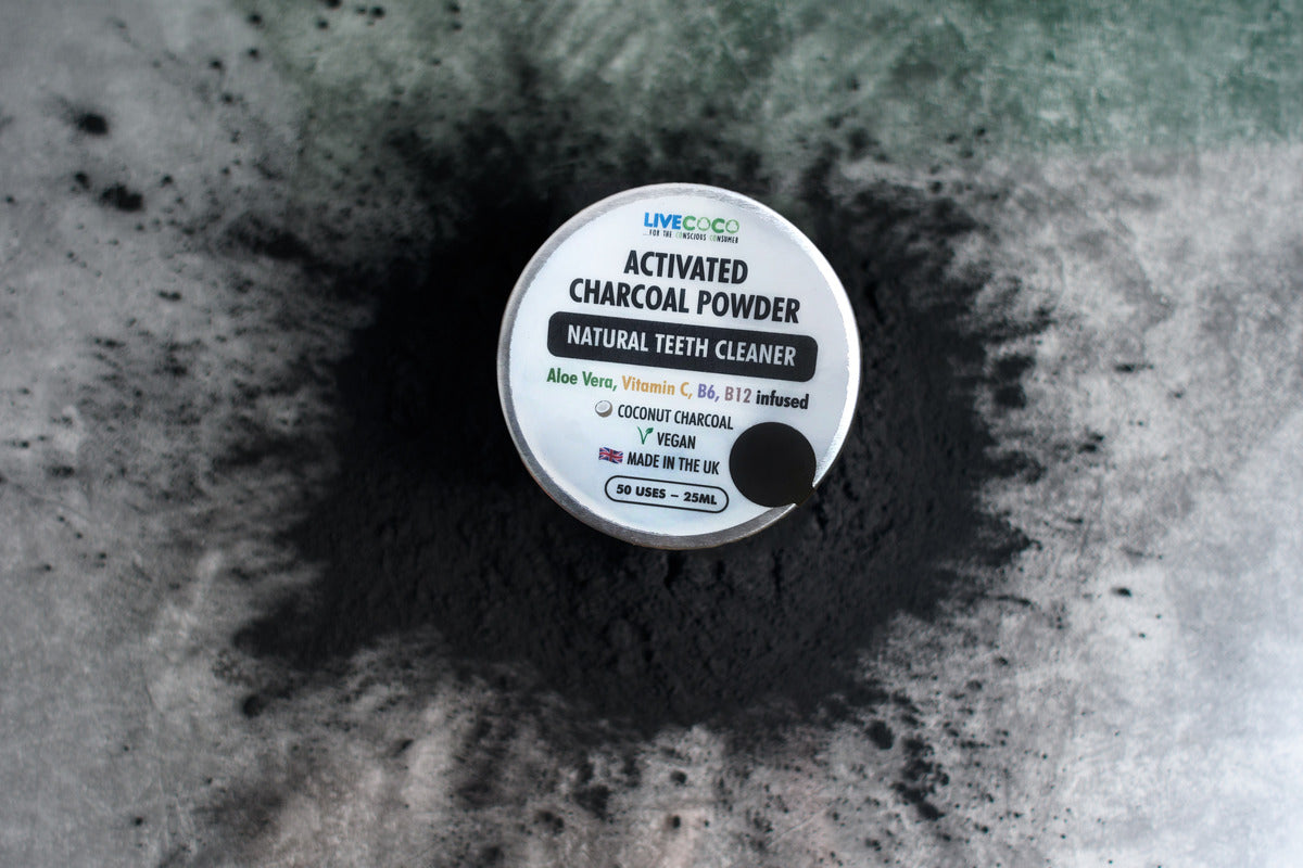 LiveCoco Activated Charcoal Teeth Cleaning Powder