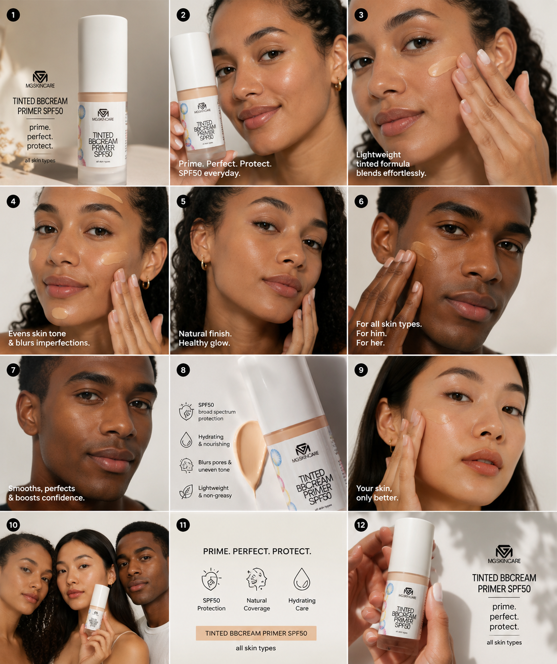 MG Skincare Tinted BB Cream & Primer SPF50