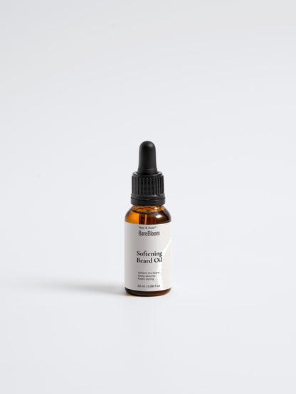 Aceite Suavizante para Barba BareBloom Noir y Dorado