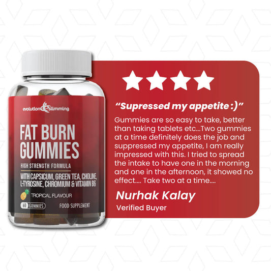 Gomitas Fat Burn Extreme con Capsicum, Té Verde y L-Tirosina