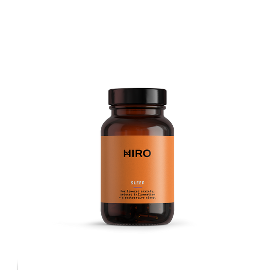 Suplemento para dormir HIRO – Levagen®, Ashwagandha KSM-66®, Magnesio y Manzanilla