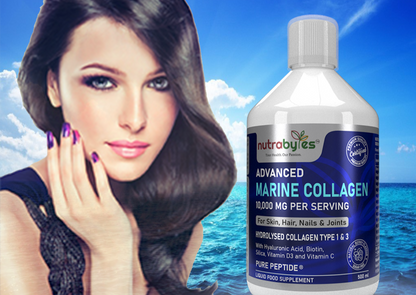 Advanced Liquid Marine Collagen 10,000mg | with Hyaluronic Acid, Biotin & Vitamin C | Berry Flavour