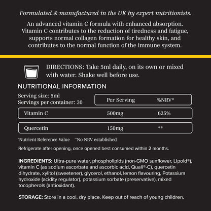 Meteron Labs Liposomal Vitamin C & Quercetin 150ml