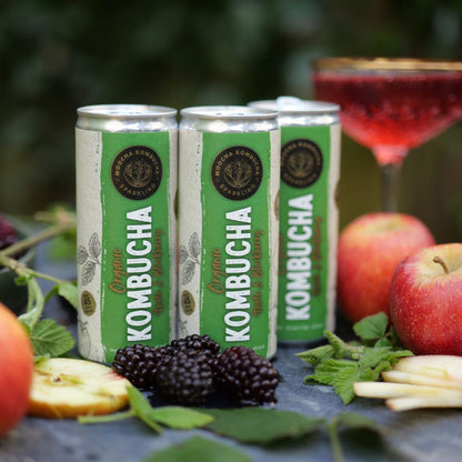 Kombucha Ecológica Sabor Manzana y Mora